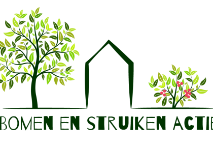 Logo van de omen en struiken actie